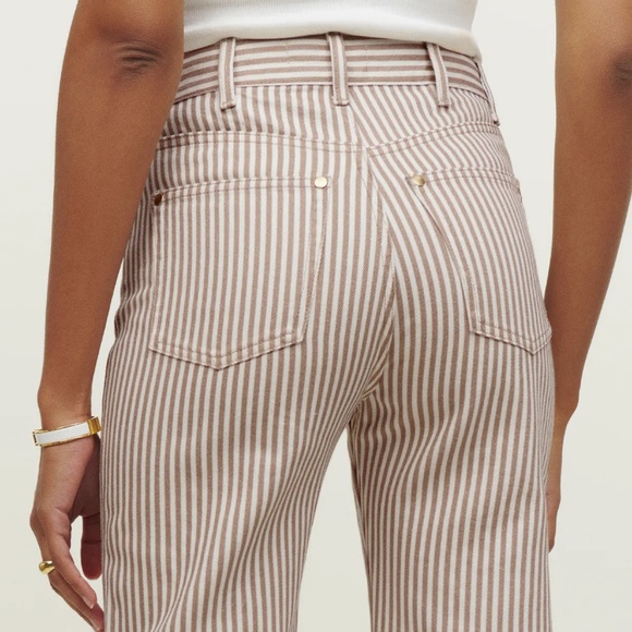 Reformation NWT Cowboy Striped High Rise Straight Jeans (28) - Picture 8 of 16